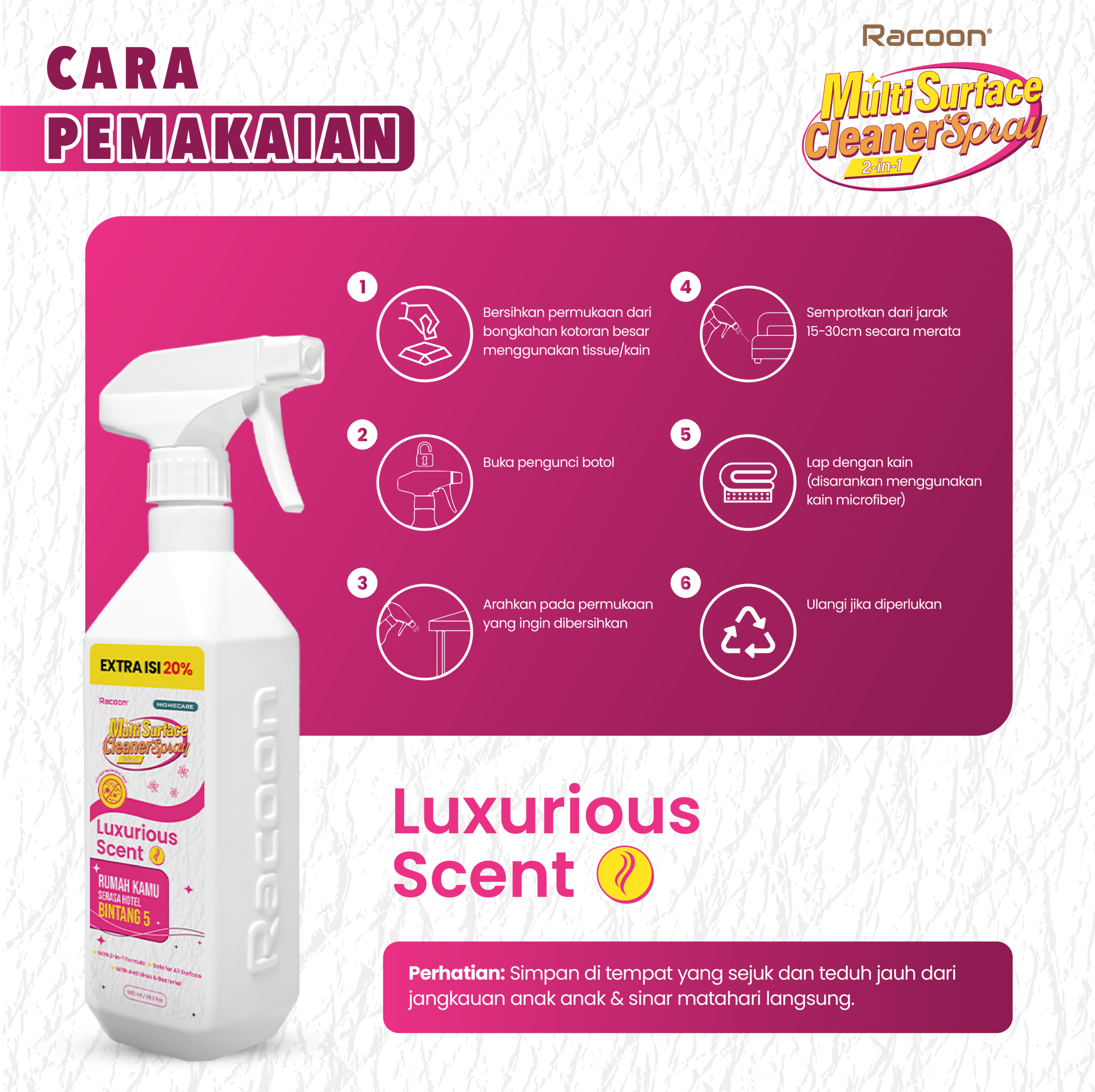 KV How To Racoon Multi Surface Cleaner Spray