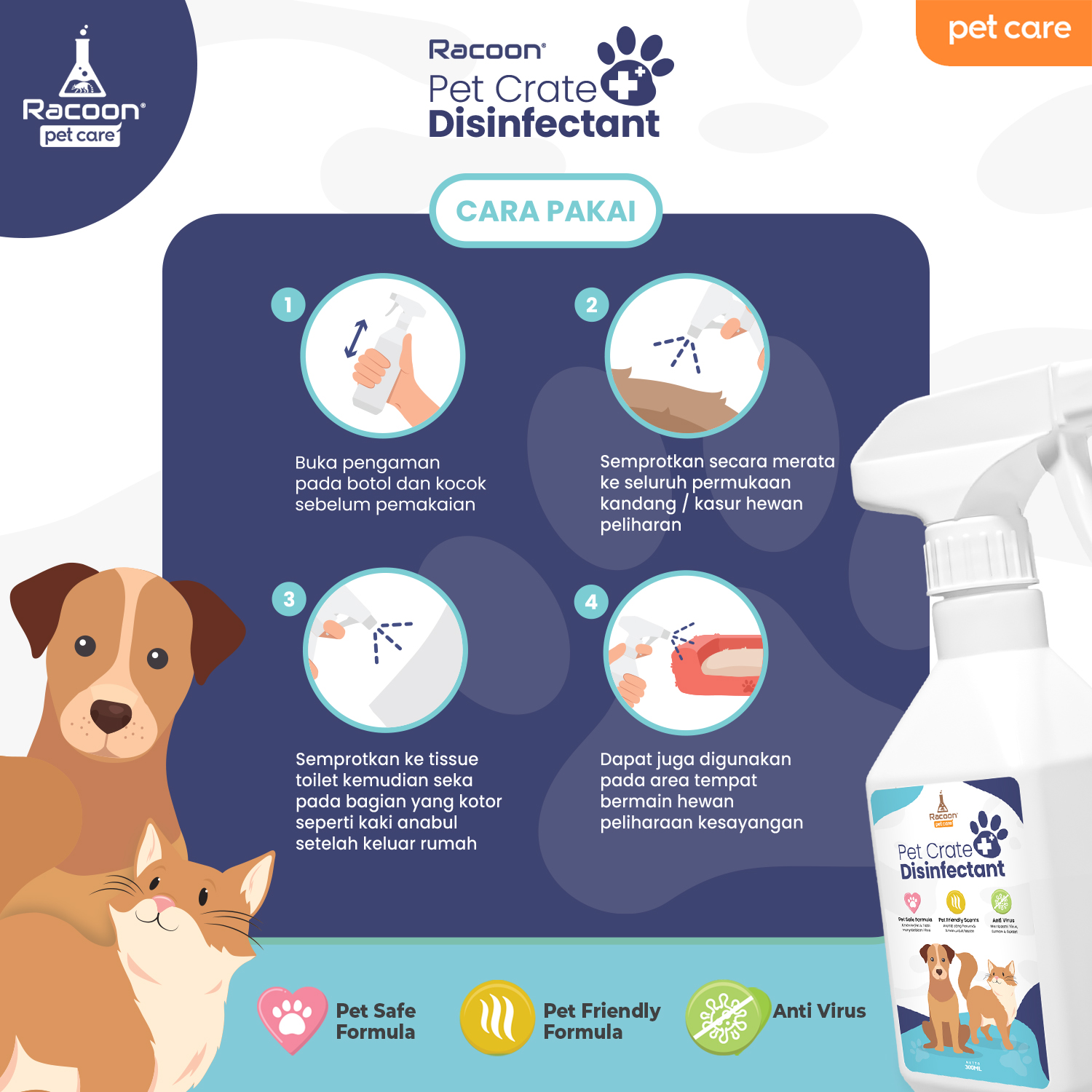 Racoon Pet Crate Disinfectant Photo Product 2
