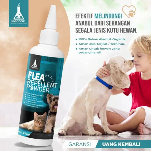 FLEA REPELLENT POWDER Bedak Pencegah Kutu Anjing & Kucing