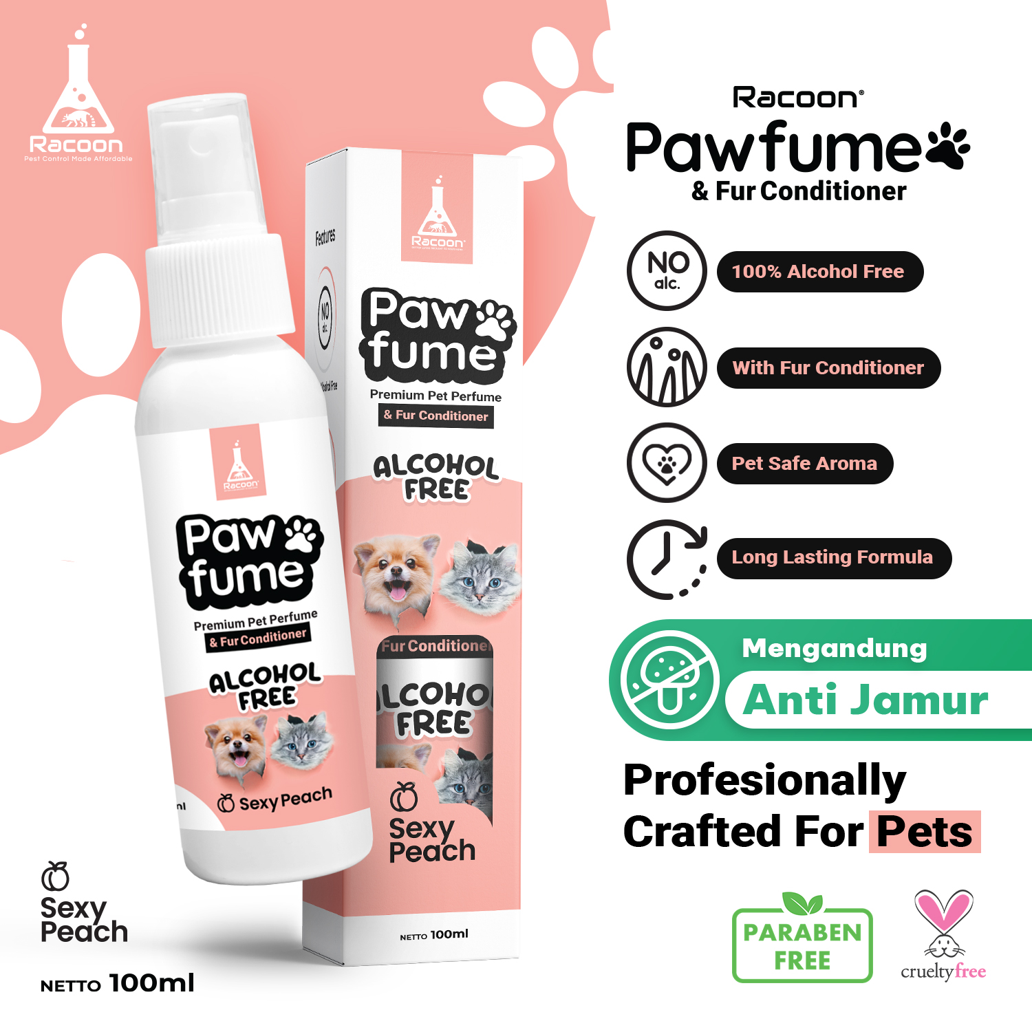 racoon pawfume phopro sexy peach fix
